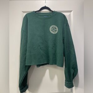 Breckenridge Green Cropped Sweatshirt